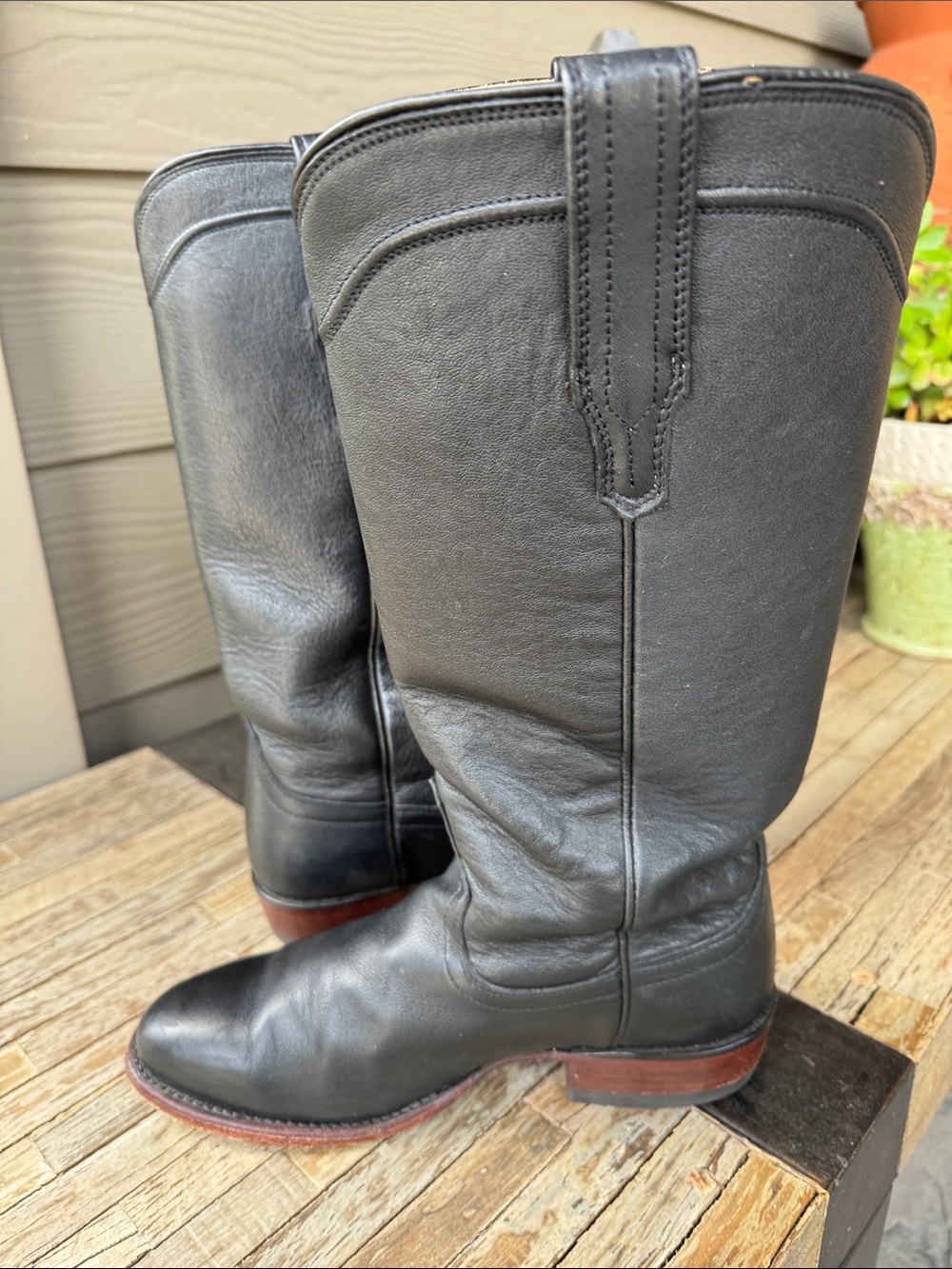 Tecovas The Harper Calfskin Leather Boots Womens 7B Tall Calf Cowgirl Western - Picture 3 of 12